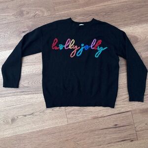 Black Holly Jolly Christmas sweater